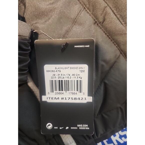 Nike Puffer Jacket - Youth Toddler 12 Month Black And Grey NWT - Picture 7 of 8